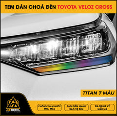 Tem Dán Chóa Đèn Toyota Veloz Cross