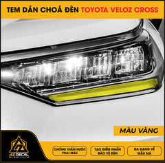 Tem Dán Chóa Đèn Toyota Veloz Cross