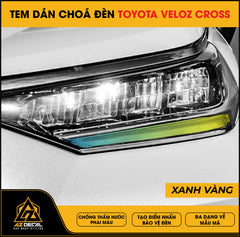 Tem Dán Chóa Đèn Toyota Veloz Cross