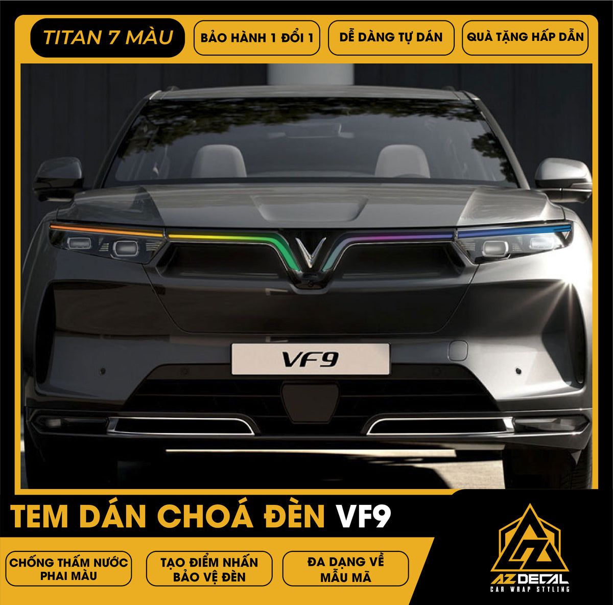 Tem Dán Chóa Đèn Vinfast VF9