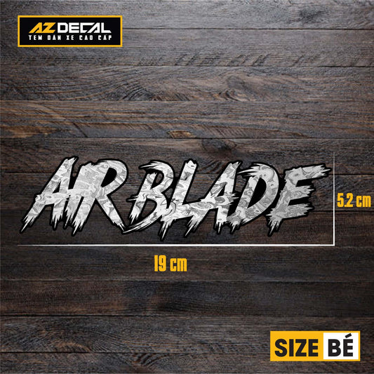 Tem Đa Vị Trí Xe Máy - Tem MOLTAL METAL Mẫu Chữ AIRBLADE
