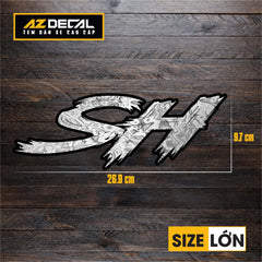 Tem Đa Vị Trí Xe Máy - Tem MOLTAL METAL Mẫu Chữ SH size lớn