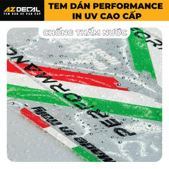 Tem Đa Vị Trí Xe Máy - Tem PERFORMANCE In UV Cao Cấp