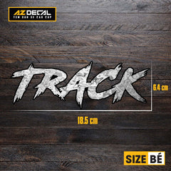 Tem Đa Vị Trí Xe Máy - Tem MOLTAL METAL Mẫu Chữ Track size bé