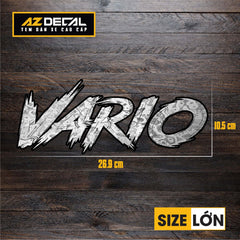 Tem Đa Vị Trí Xe Máy - Tem MOLTAL METAL Mẫu Chữ Vario size lớn