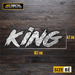Tem Đa Vị Trí Xe Máy - Tem MOLTAL METAL Mẫu Chữ KING size bé