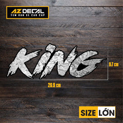 Tem Đa Vị Trí Xe Máy - Tem MOLTAL METAL Mẫu Chữ KING size lớn