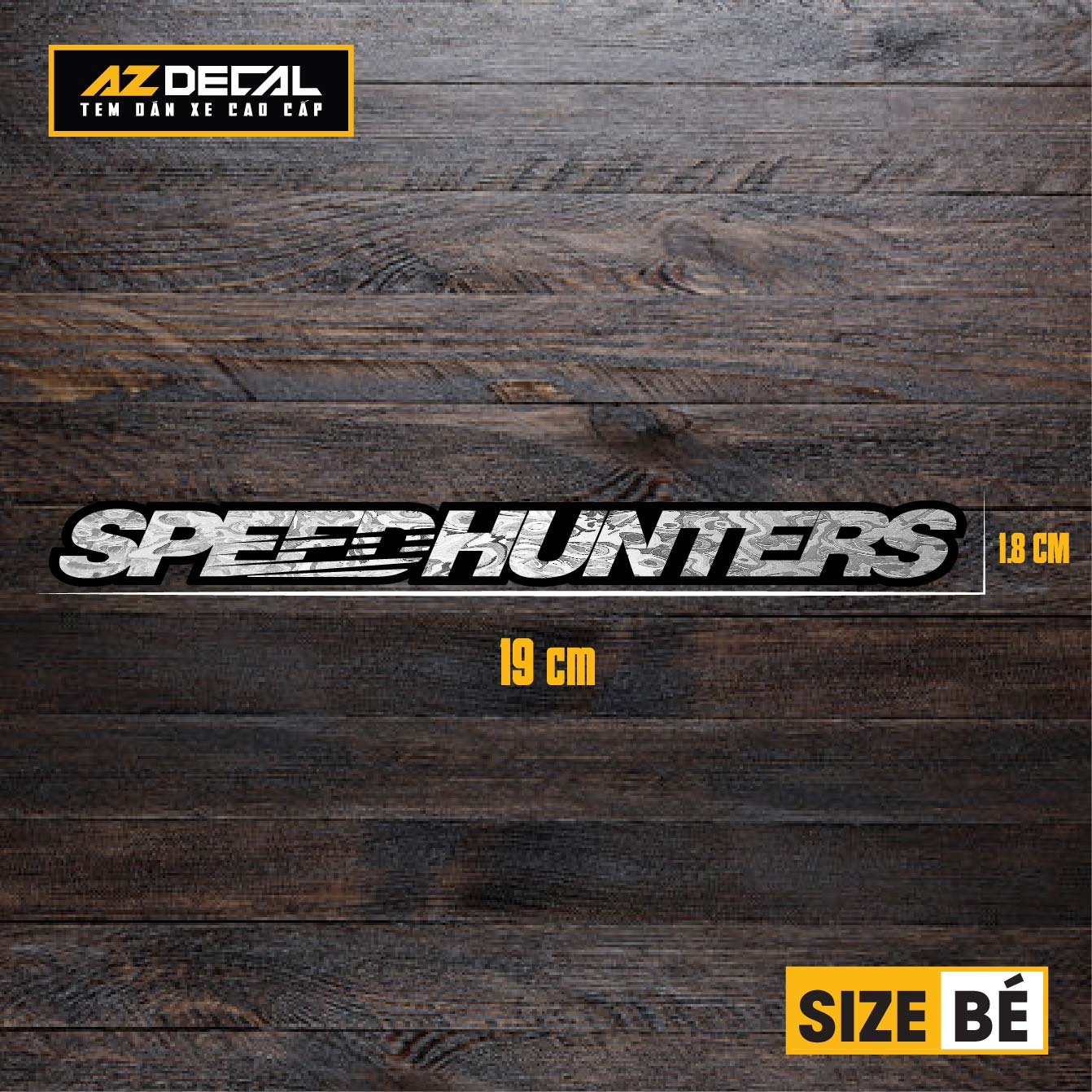 Tem Đa Vị Trí Xe Máy - Tem MOLTAL METAL Mẫu Chữ SPEEDHUNTERS size bé