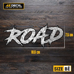 Tem Đa Vị Trí Xe Máy - Tem MOLTAL METAL Mẫu Chữ Road size bé