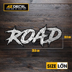 Tem Đa Vị Trí Xe Máy - Tem MOLTAL METAL Mẫu Chữ Road size lớn