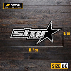 Tem Đa Vị Trí Xe Máy - Tem MOLTAL METAL Mẫu Chữ star size bé