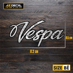 Tem Đa Vị Trí Xe Máy - Tem MOLTEN METAL Mẫu Chữ Vespa Cách Điệu