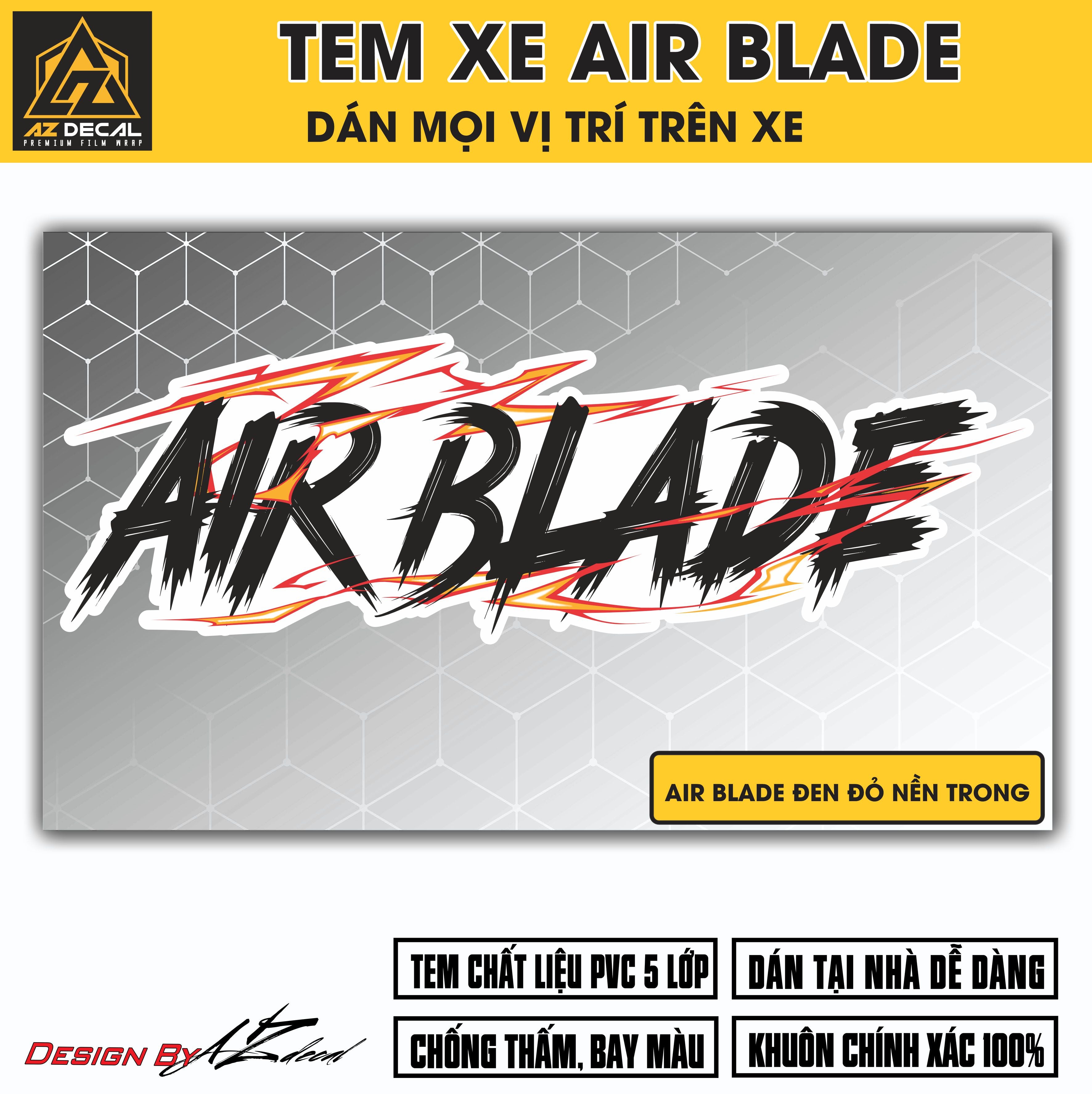 Tem Đa Vị Trí Xe Máy - Tia Sét Hãng Xe AIRBLADE