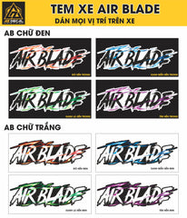 Tem Đa Vị Trí Xe Máy - Tia Sét Hãng Xe AIRBLADE