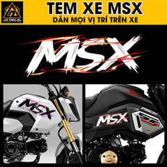 Tem Đa Vị Trí Xe Máy - Tia Sét Hãng Xe MSX