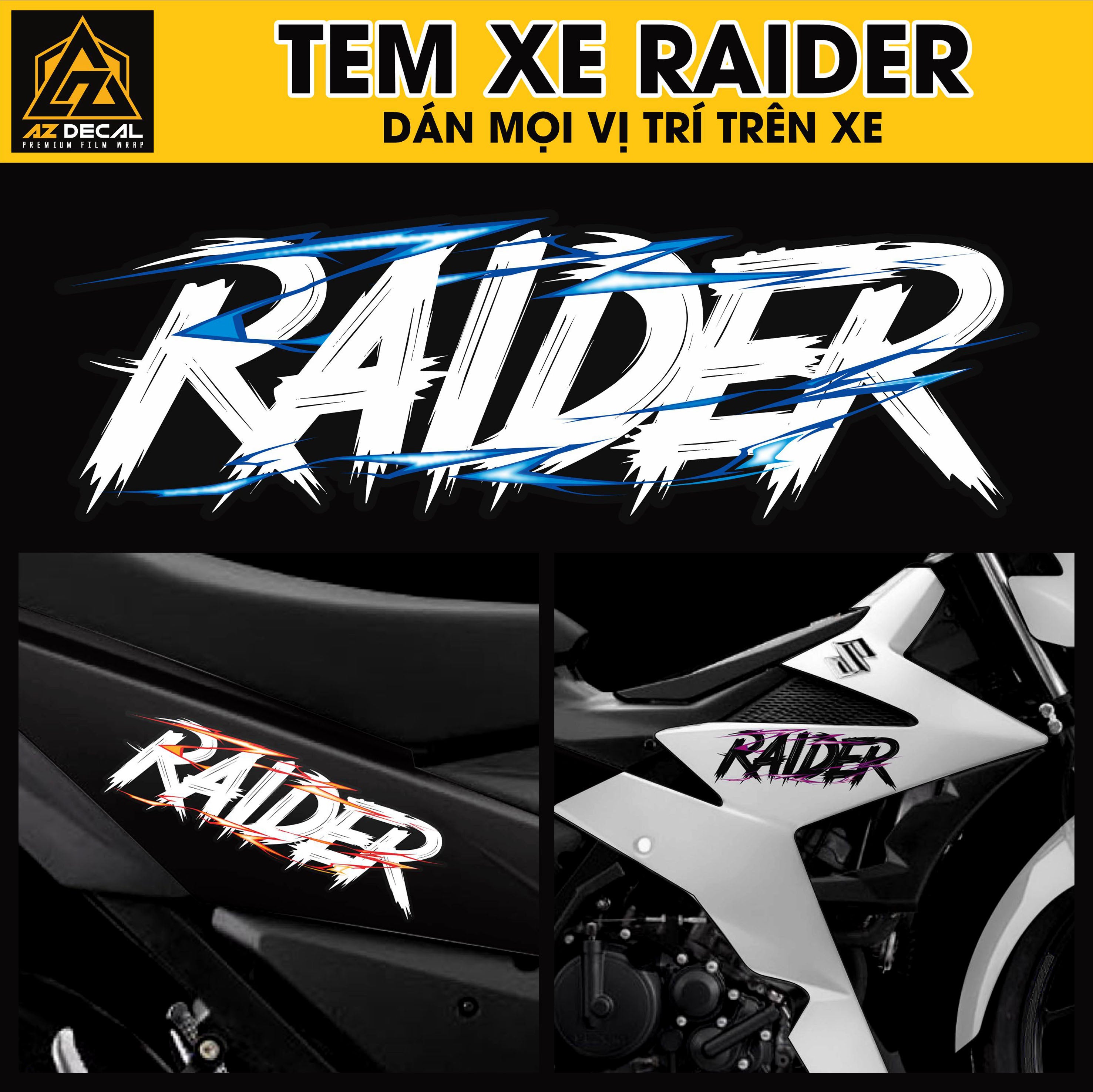Tem Đa Vị Trí Xe Máy - Tia Sét Hãng Xe RAIDER