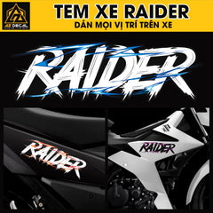 Tem Đa Vị Trí Xe Máy - Tia Sét Hãng Xe RAIDER