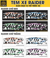 Tem Đa Vị Trí Xe Máy - Tia Sét Hãng Xe RAIDER