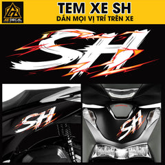 Tem Đa Vị Trí Xe Máy - Tia Sét Hãng Xe SH