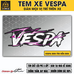 Tem Đa Vị Trí Xe Máy - Tia Sét Hãng Xe VESPA TRẮNG TÍM