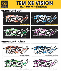 Tem Đa Vị Trí Xe Máy - Tia Sét Hãng Xe VISION