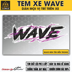 Tem Đa Vị Trí Xe Máy - Tia Sét Hãng Xe Wave đen tím
