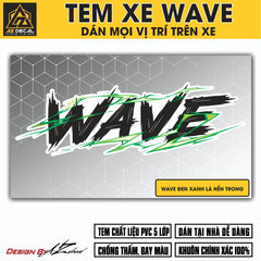 Tem Đa Vị Trí Xe Máy - Tia Sét Hãng Xe Wave đen xanh lá