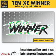 Tem Đa Vị Trí Xe Máy - Tia Sét Hãng Xe WINNER đen xanh lá