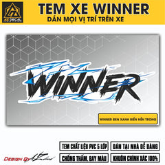 Tem Đa Vị Trí Xe Máy - Tia Sét Hãng Xe WINNER đen xanh