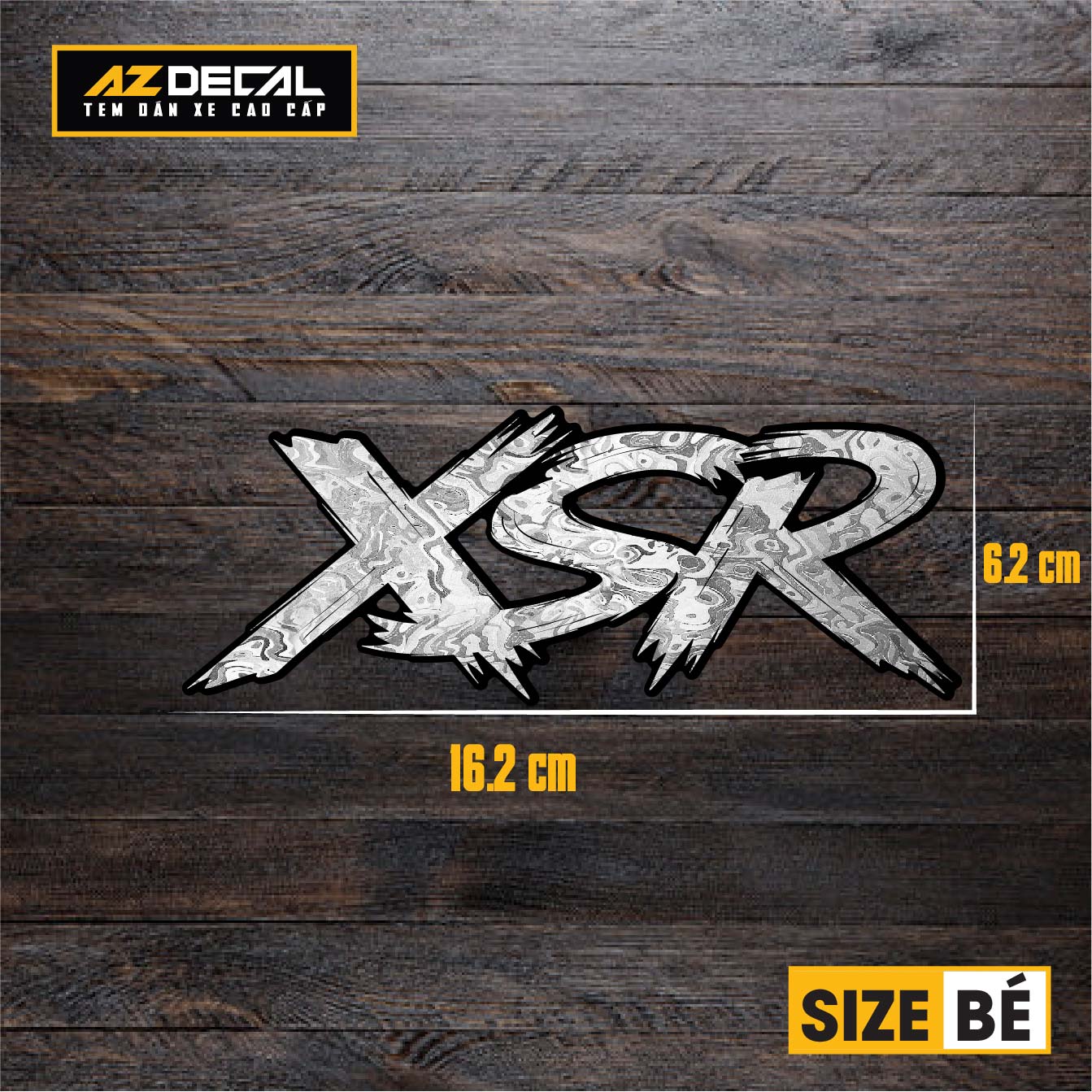 Tem Đa Vị Trí Xe Máy - Tem MOLTAL METAL Mẫu Chữ XSR size bé