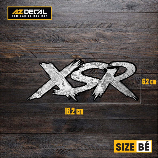 Tem Đa Vị Trí Xe Máy - Tem MOLTAL METAL Mẫu Chữ XSR size bé