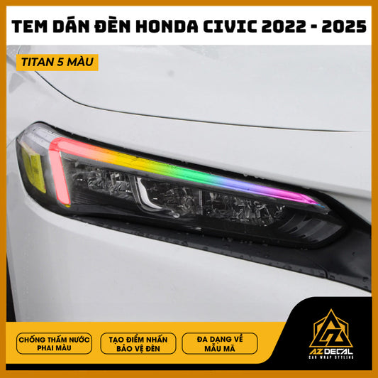 Tem Dán Chóa Đèn Honda Civic 2022-2025