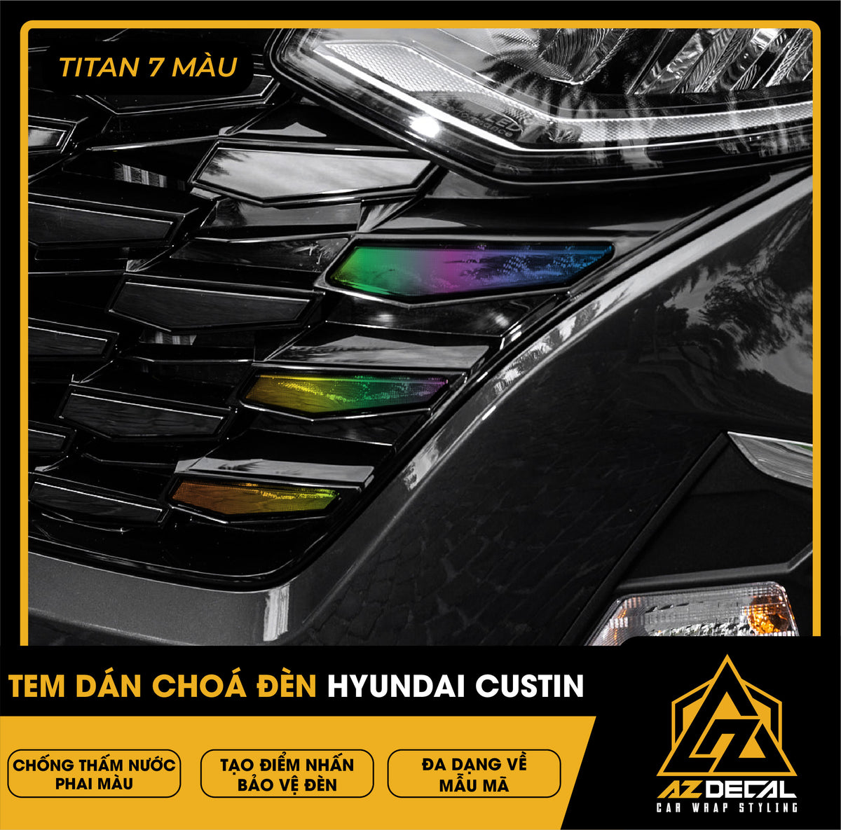 Tem Dán Chóa Đèn Hyundai Custin