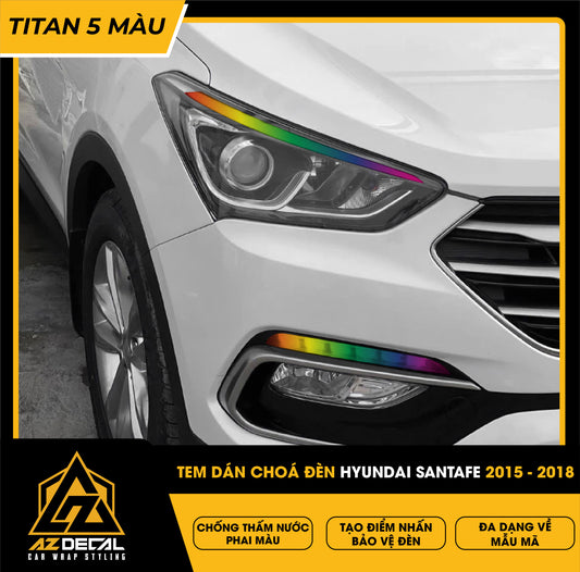 Tem Dán Chóa Đèn Hyundai Santafe 2015-2018