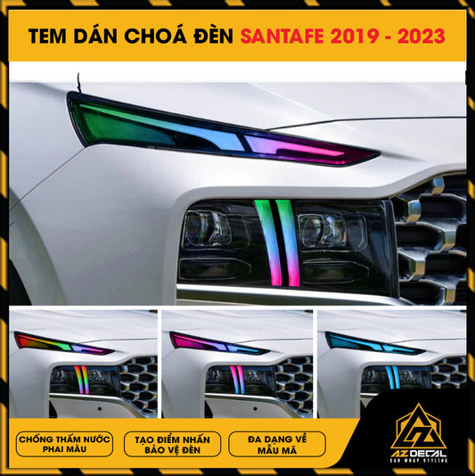 Tem Dán Chóa Đèn Hyundai Santafe 2019-2023