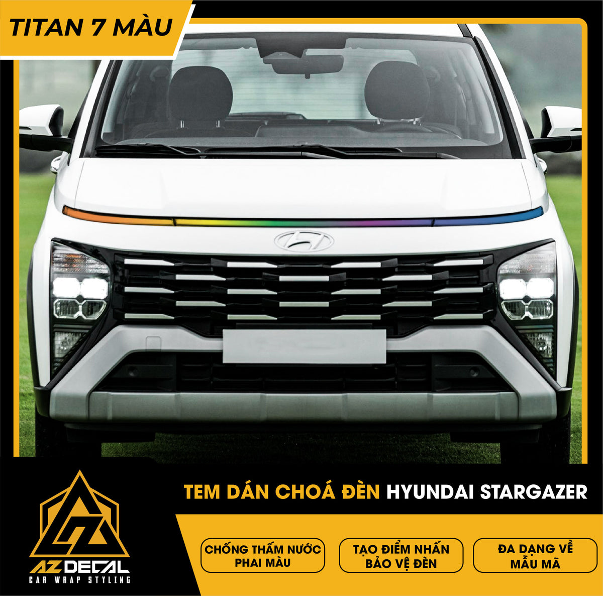 Tem Dán Chóa Đèn Hyundai Stargazer