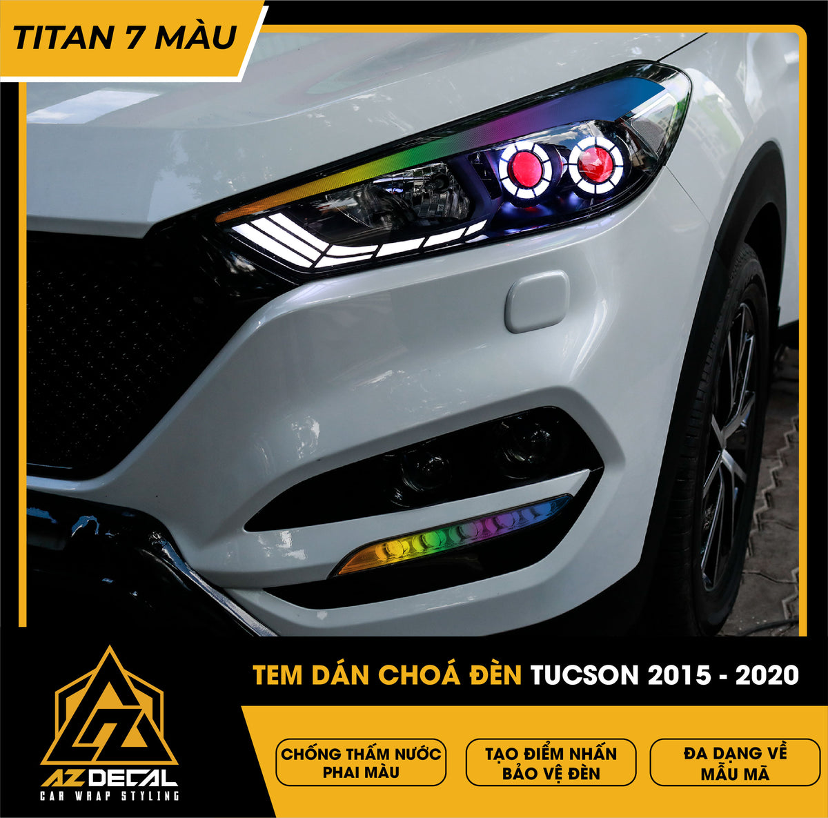 Tem Dán Chóa Đèn Hyundai Tucson 2015-2020