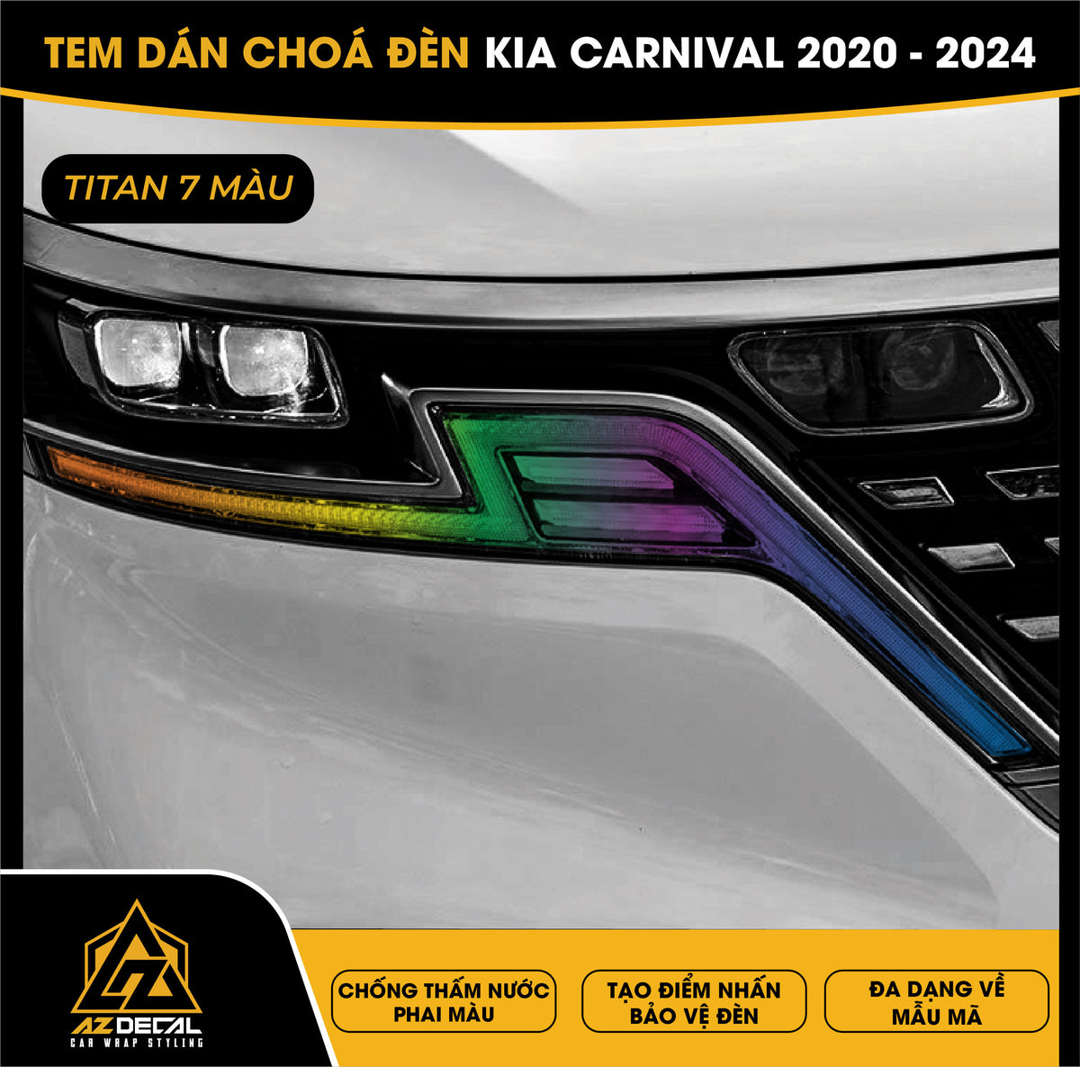 Tem Dán Chóa Đèn Kia Carnival 2020-2024