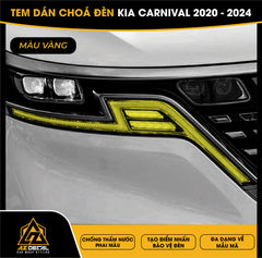 Tem Dán Chóa Đèn Kia Carnival 2020-2024