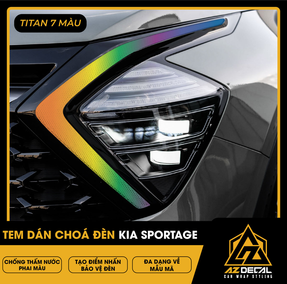 Tem Dán Chóa Đèn Kia Sportage