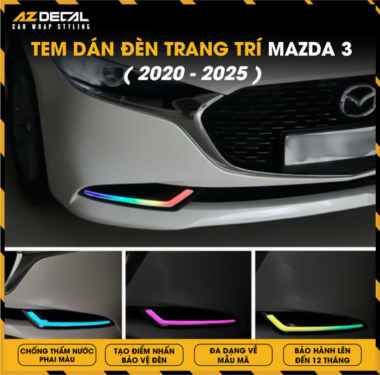 Tem Dán Chóa Đèn Mazda 3 2025