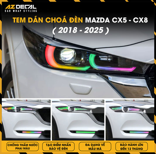 Tem Dán Chóa Đèn Mazda CX5 CX8 2018-2025
