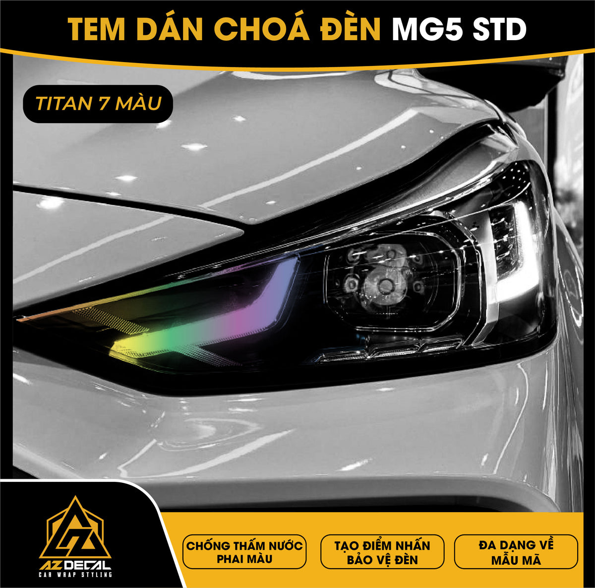 Tem Dán Chóa Đèn MG5 STD