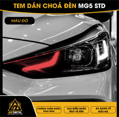Tem Dán Chóa Đèn MG5 STD
