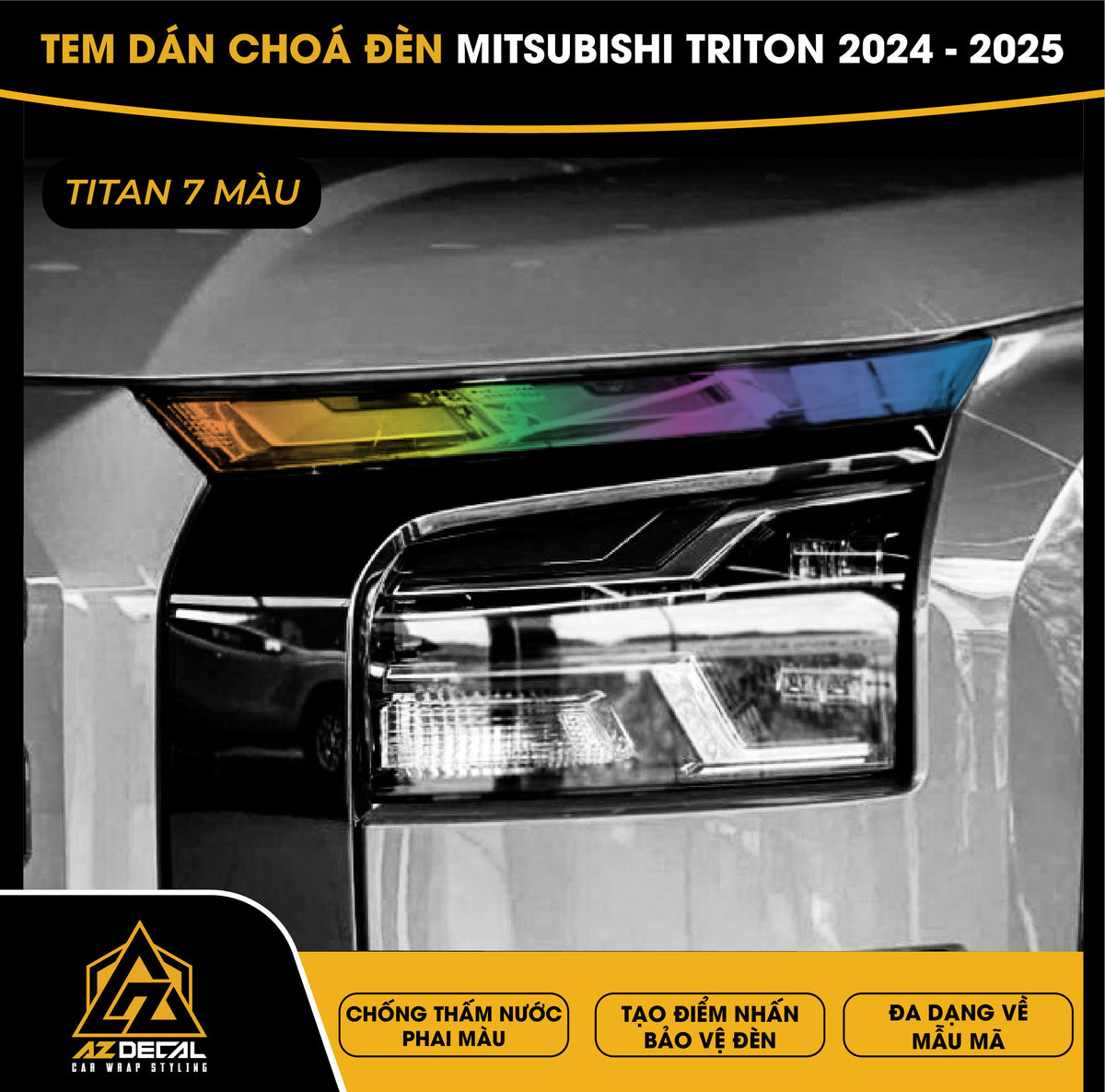 Tem Dán Chóa Đèn Mitsubishi Triton 2024-2025