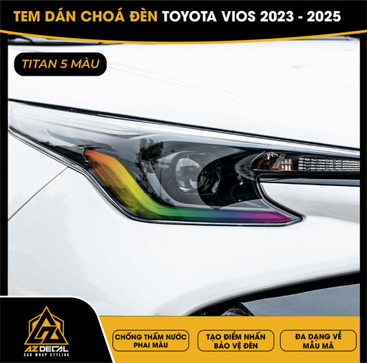 Tem Dán Chóa Đèn Toyota Vios 2023-2025
