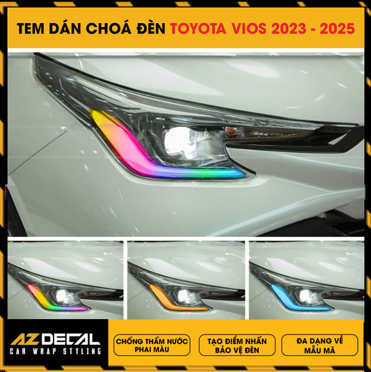 Tem Dán Chóa Đèn Toyota Vios 2023-2025