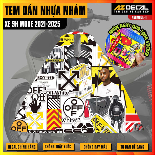 Tem nhựa nhám xe SH Mode - NSHMODE11
