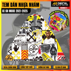 Tem nhựa nhám xe SH Mode - NSHMODE11