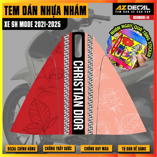 Tem nhựa nhám xe SH Mode - NSHMODE14
